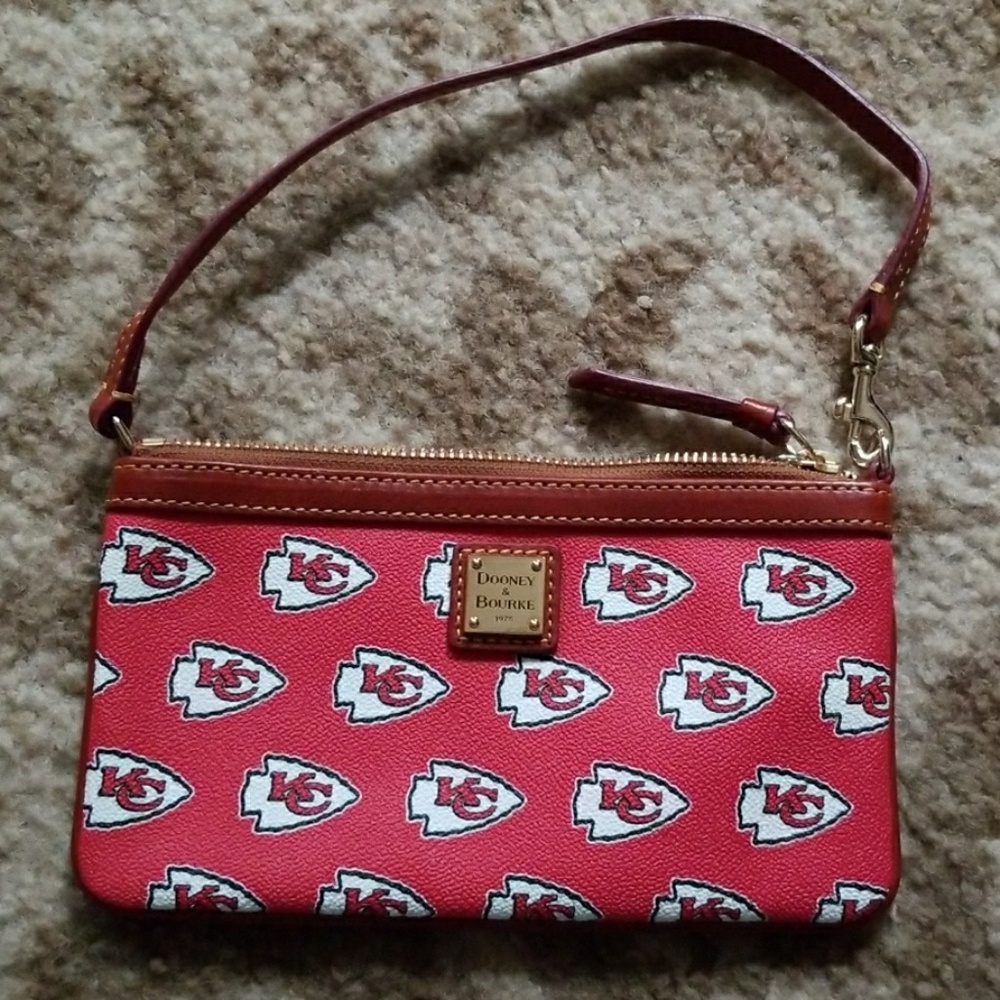 DOONEY & BOURKE KC CHIEFS LEATHER CLUTCH